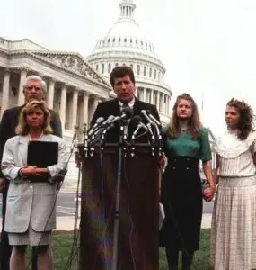 Campus Sexual Assault Victims' Bill of Rights press conference (1991).