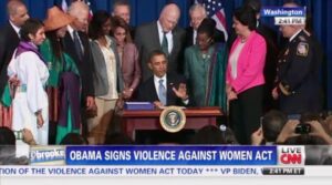 President Obama signs 2013 VAWA reauthorization.